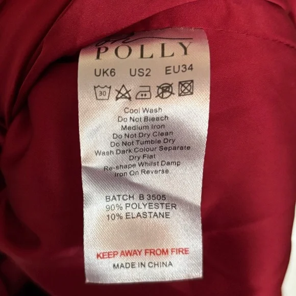 Oh Polly Red Ruched Puff Sleeve Square Neck Satin Effect Holiday Mini Dress - Picture 9 of 13